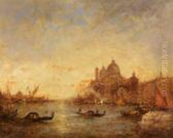 Vue De Venise Oil Painting by Charles Clement Calderon