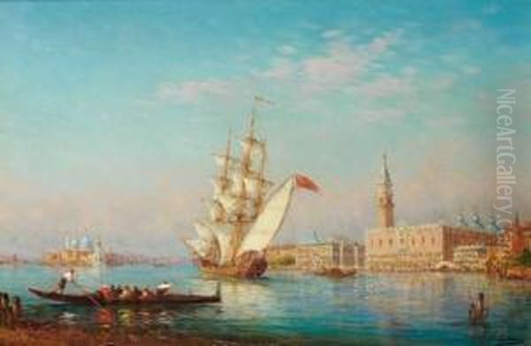 Vue De Venise Oil Painting by Charles Clement Calderon