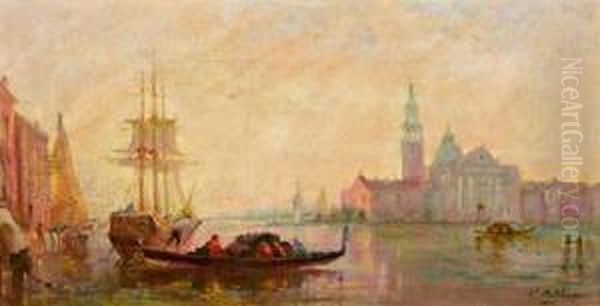 Eine Ansicht Aus Venedig Oil Painting by Charles Clement Calderon