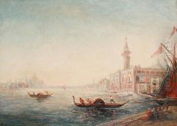 Venice Oil Painting by Charles Clement Calderon