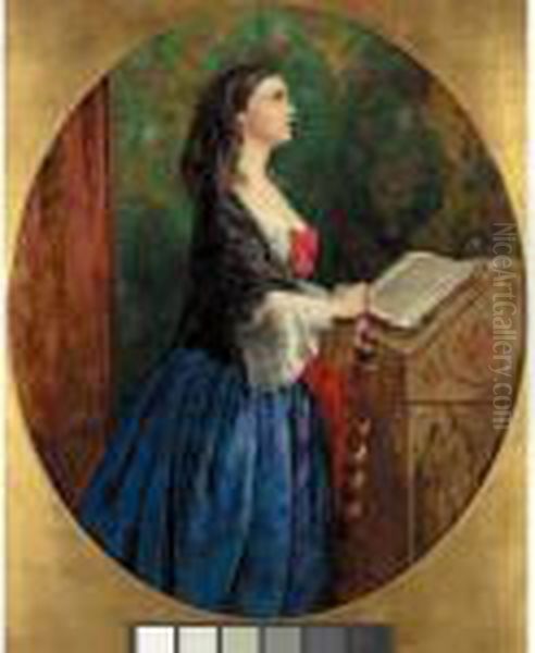 Ave Maria Oil Painting by Philip Hermogenes Calderon