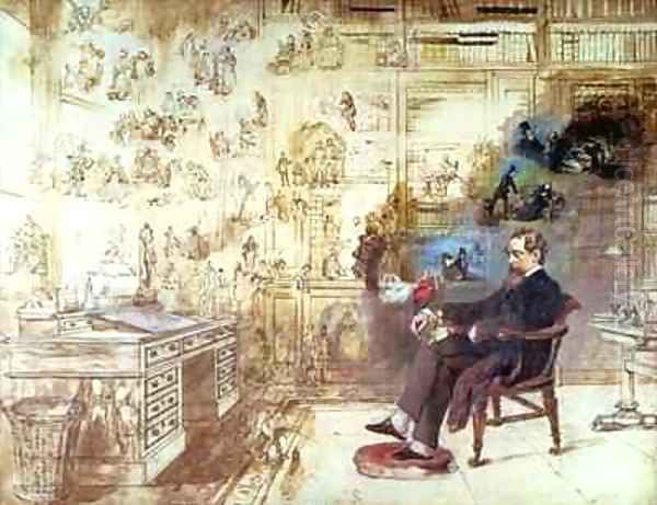 Dickens' Dream Oil Painting by Robert William Buss