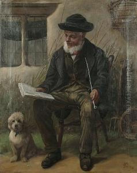 Daily News Oil Painting by Edmund Caldwell