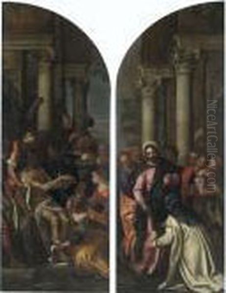 Resurrezione Di San Lazzaro Oil Painting by Carletto Carliari