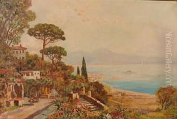 Bay Of Naples Oil Painting by John, Giovanni Califano