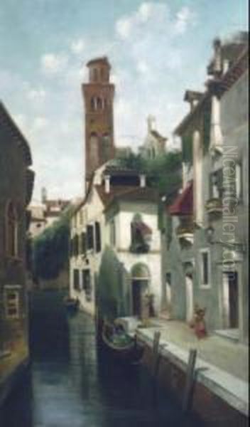 Canale A Venezia Oil Painting by John, Giovanni Califano