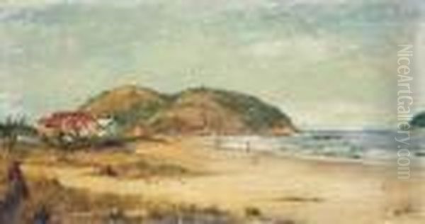 Recanto Da Praia De Sao Vicente Oil Painting by Benedito Calixto De Jesus