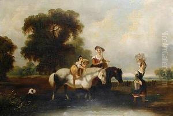 Returning From Market Oil Painting by Sir Augustus Wall Callcott