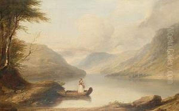 The Lady Of The Lake Oil Painting by Sir Augustus Wall Callcott