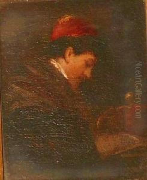 The Student Oil Painting by Sir Augustus Wall Callcott