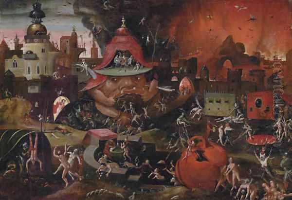 The Harrowing of Hell Oil Painting by Hieronymus Bosch