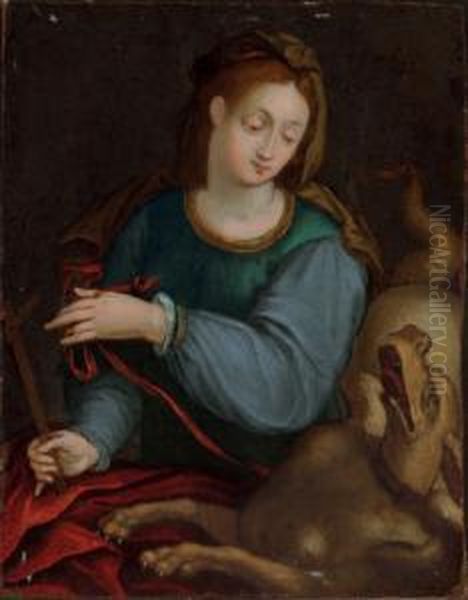 Saint Margaret And The Dragon Oil Painting by Denys Fiammingo Calvaert