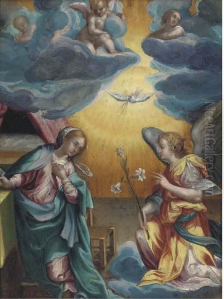 The Annunciation Oil Painting by Denys Fiammingo Calvaert