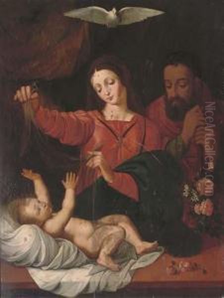 The Holy Family Oil Painting by Denys Fiammingo Calvaert