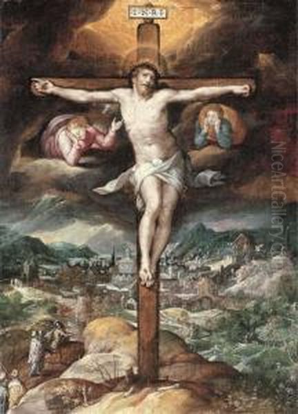 The Crucifixion Oil Painting by Denys Fiammingo Calvaert