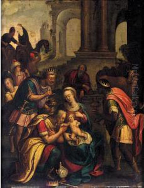 The Adoration Of The Magi Oil Painting by Denys Fiammingo Calvaert