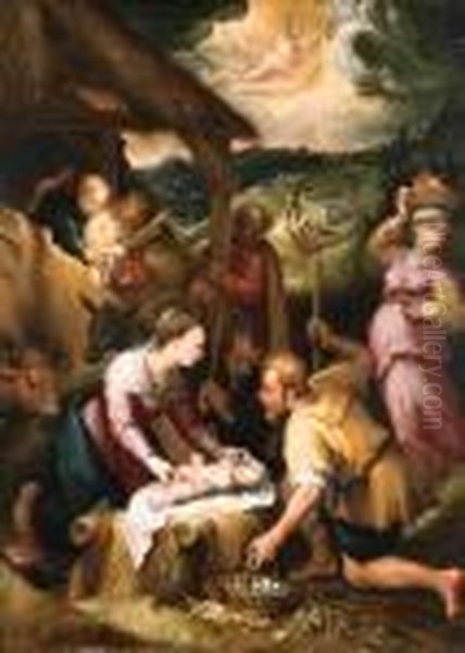 The Adoration Of The Shepherds Oil Painting by Denys Fiammingo Calvaert