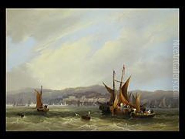 Fischer Vor Der Kuste Oil Painting by Frederick Calvert