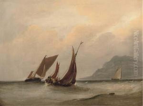 Heading Off To The Fishing Grounds Oil Painting by Frederick Calvert