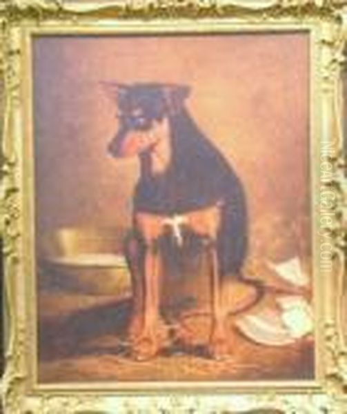 'trim' - A Terrier Oil Painting by Henry Calvert