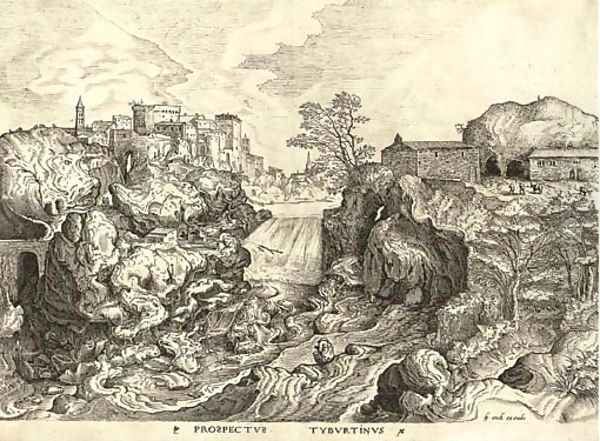 Prospectus Tyburtinus, from The Set of the large Landscapes, by H. Cock Oil Painting by Pieter the Elder Bruegel