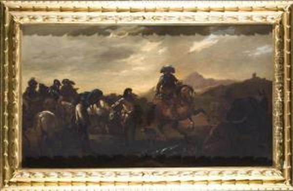 Battaglia Oil Painting by Antonio Calza