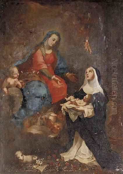 Madonna and Child Oil Painting by Pompeo Gerolamo Batoni