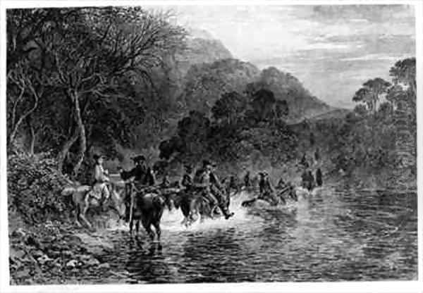 Rob Roy at the Ford Oil Painting by Samuel Bough