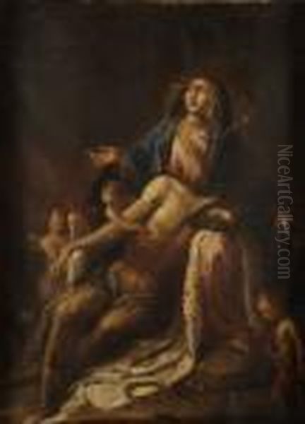 Piedad Oil Painting by Jose Camaron Y Boronat