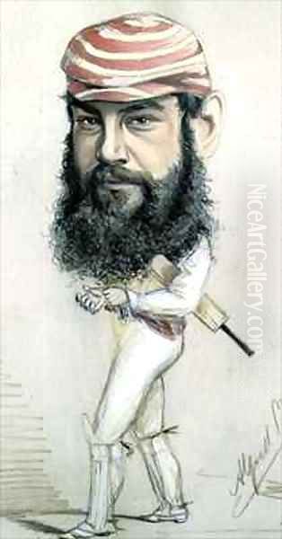 W.G. Grace Oil Painting by Alfred Gish Bryan