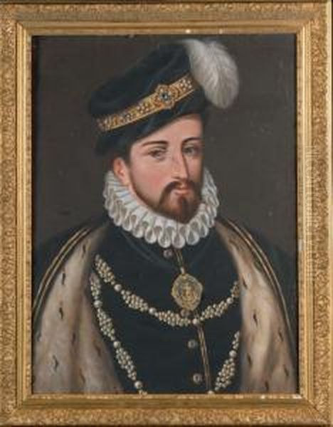 Portrait De Henri Ii Oil Painting by Charles Camarroque