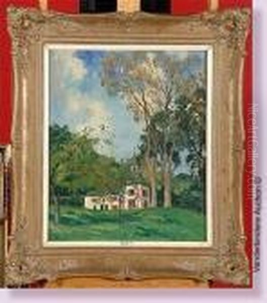 Vieille Maison A Auderghem Oil Painting by Louis Gustave Cambier