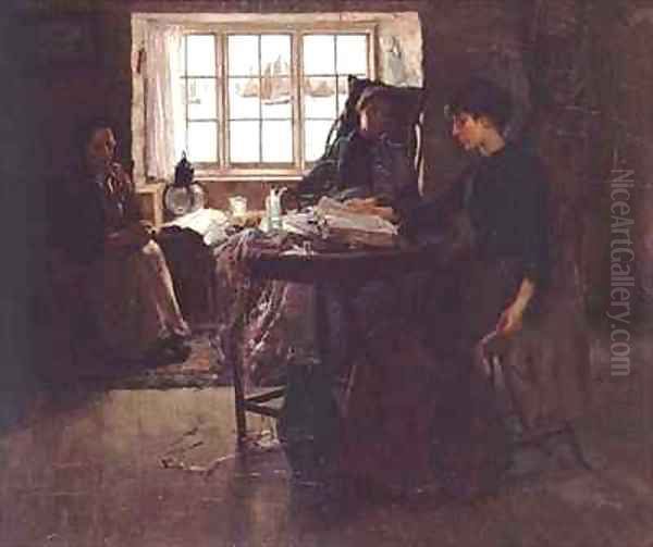 The Fisherman's Home Oil Painting by Frank Bramley