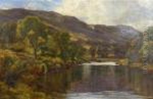 A Quiet Pool On The River Lyon, Perthshire Oil Painting by Duncan Cameron