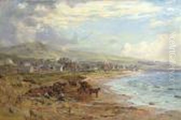 Gathering Seaweed, Helmsdale Oil Painting by Duncan Cameron