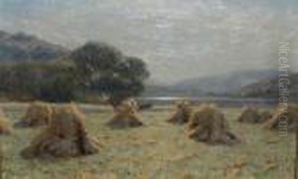 Haymaking Oil Painting by Duncan Cameron