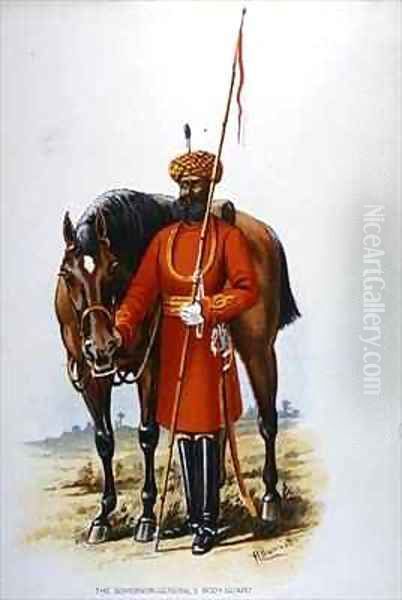 The Governor-General's Bodyguard, Calcutta Oil Painting by H. Bunnett