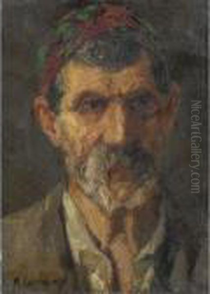 Ritratto Di Uomo Oil Painting by Michele Cammarano