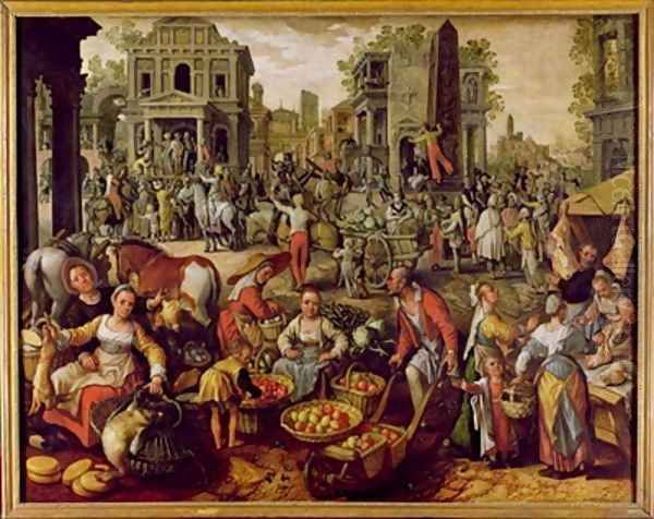 Christ displayed to the people Oil Painting by Joachim Bueckelaer