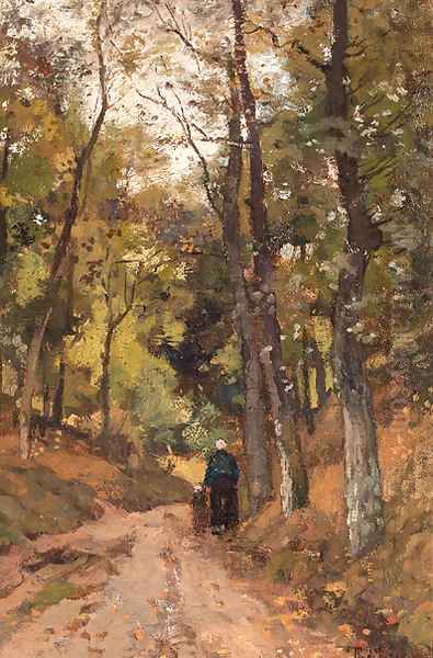 De Holle Weg, Wageningen Oil Painting by Theophile Emile Achille De Bock