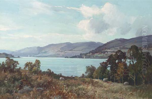 A Scottish Loch Oil Painting by Thomas, Tom Campbell