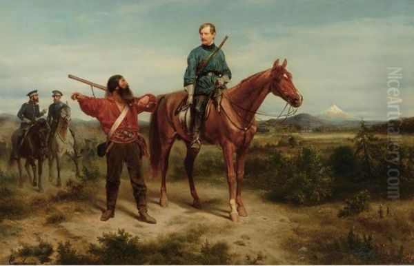 Michael Strogoff, Courier To Tsar Alexander Ii Oil Painting by Wilhelm Camphausen