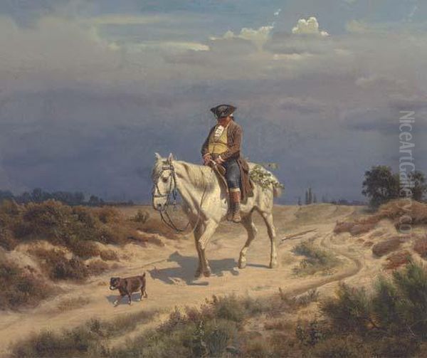 The Long Journey Home Oil Painting by Wilhelm Camphausen