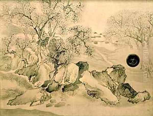 Landscape Oil Painting by Yosa (T.Y. Shinsho) Buson