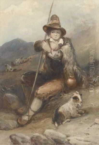 The Young Shepherd Oil Painting by George Bryant Campion