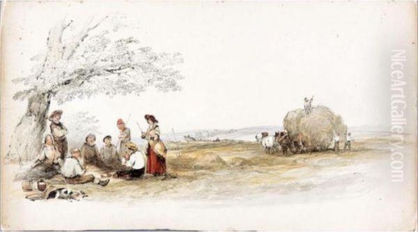 A Folio Of Watercolours Oil Painting by George Bryant Campion