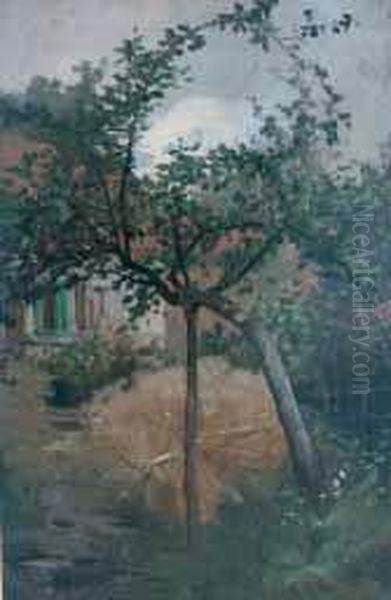 Alberi Cadenti Oil Painting by Alceste Campriani