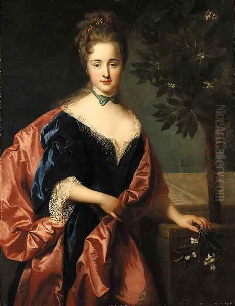 Portrait of a Lady Oil Painting by Alexis-Simon Belle