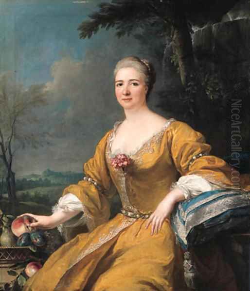 Portrait of the Duchess of Luxembourg Oil Painting by Alexis-Simon Belle