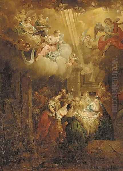 The Adoration of the Shepherds Oil Painting by Balthasar Beschey